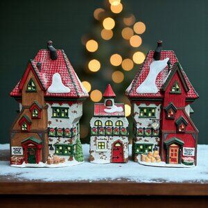 Dept 56 North Pole Dolls & Santa's Bear Works North Pole Village From 1994